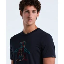 Original Penguin Outline Pete Graphic T-Shirt In Dark Sapphire(Outline Pete Graphic T Shirt Blue Opkf2559gp 413) -Original Penguin Shop OPKF2559 413 alt2