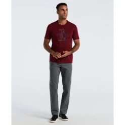 Original Penguin Outline Pete Graphic T-Shirt In Cabernet(Outline Pete Graphic T Shirt Red Opkf2559gp 605) -Original Penguin Shop OPKF2559 605 alt3