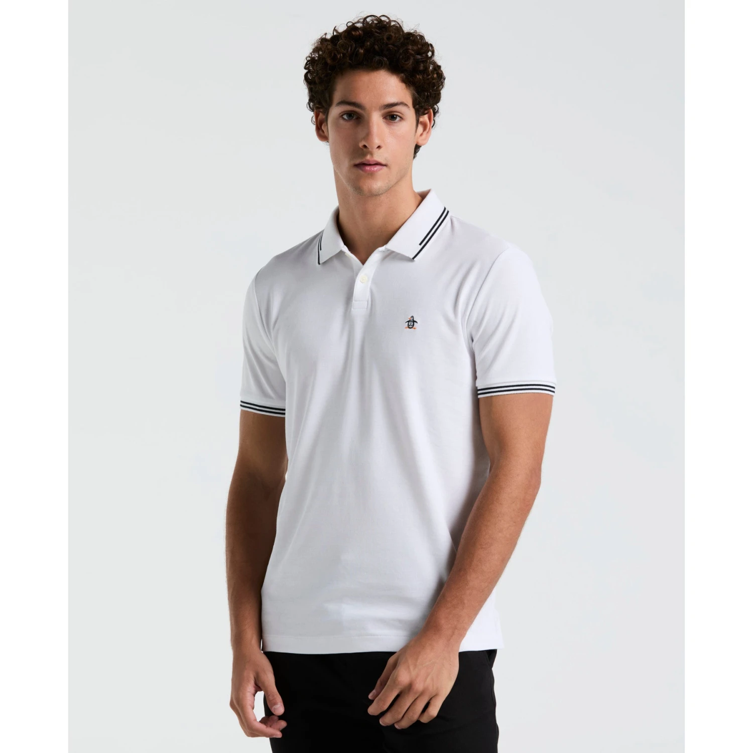 Original Penguin Icons Tipped Polo Shirt In Bright White(Organic Cotton Tv Pete Polo White Opkf3808gp 118) 3 Original Penguin Icons Tipped Polo Shirt In Bright White(Organic Cotton Tv Pete Polo White Opkf3808gp 118)