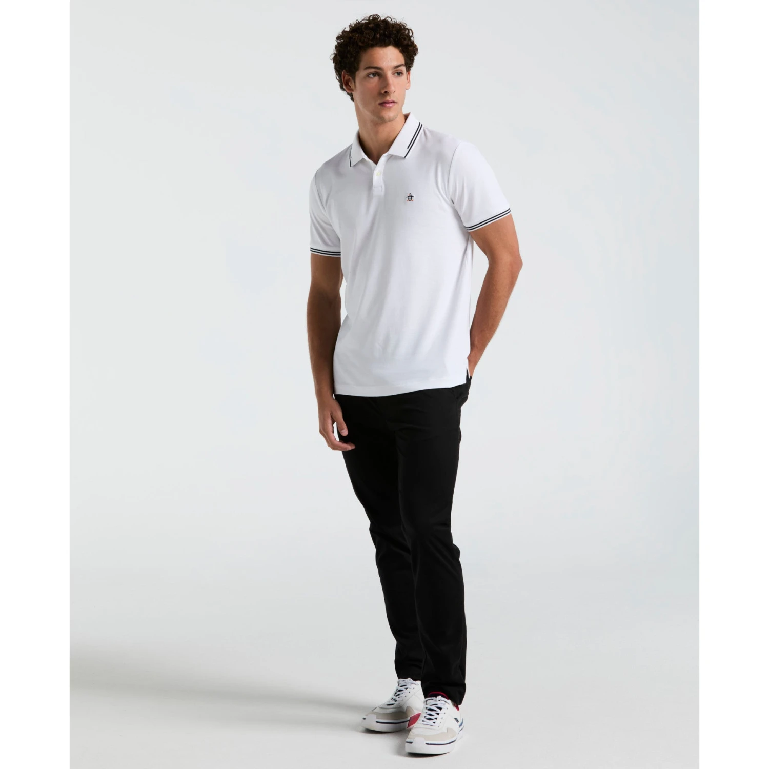 Original Penguin Icons Tipped Polo Shirt In Bright White(Organic Cotton Tv Pete Polo White Opkf3808gp 118) 5 Original Penguin Icons Tipped Polo Shirt In Bright White(Organic Cotton Tv Pete Polo White Opkf3808gp 118) - Image 3