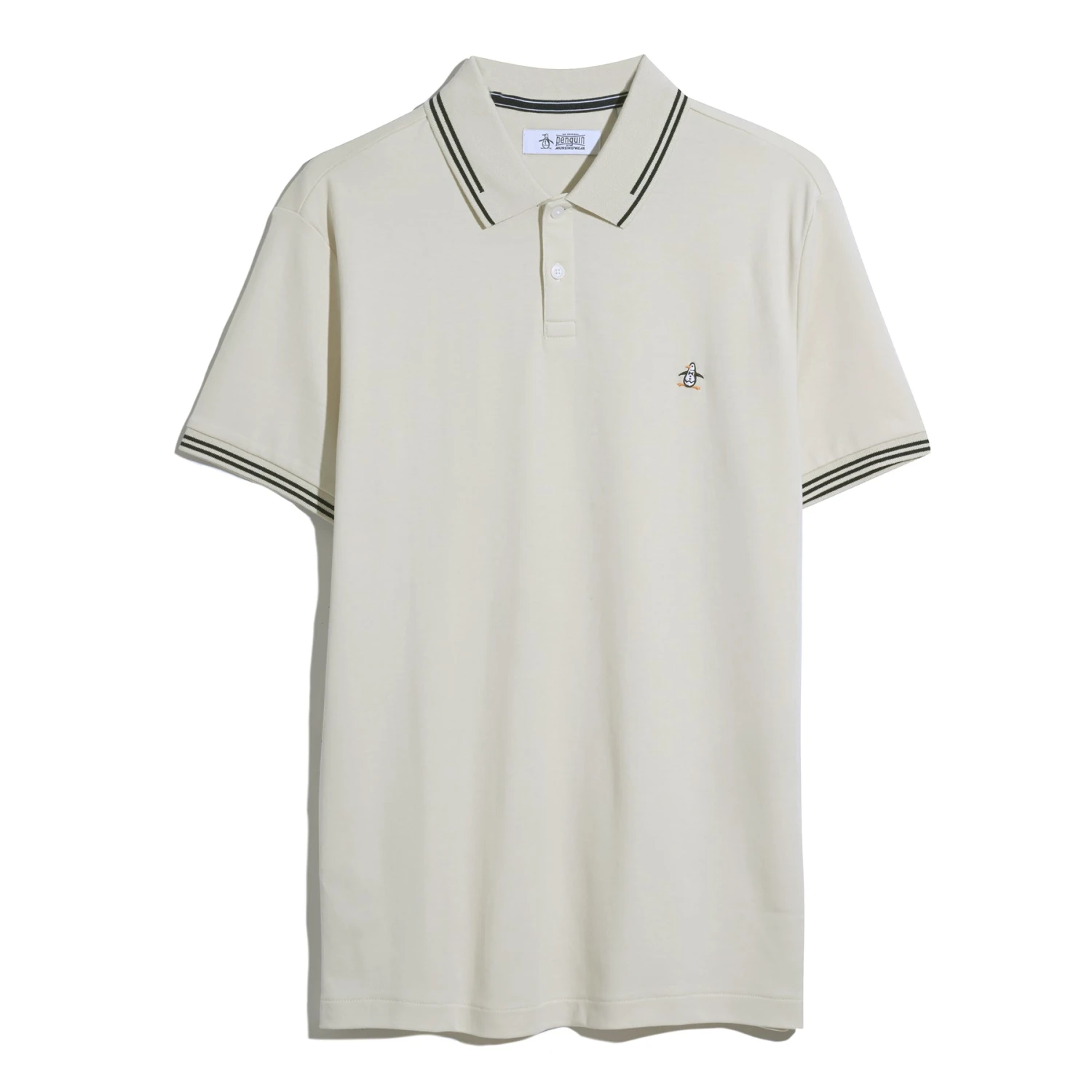Original Penguin Icons Tipped Polo Shirt In Birch(Organic Cotton Tv Pete Short Sleeve Polo Shirt Beige Opkf3808gp 252) 7 Original Penguin Icons Tipped Polo Shirt In Birch(Organic Cotton Tv Pete Short Sleeve Polo Shirt Beige Opkf3808gp 252) - Image 5