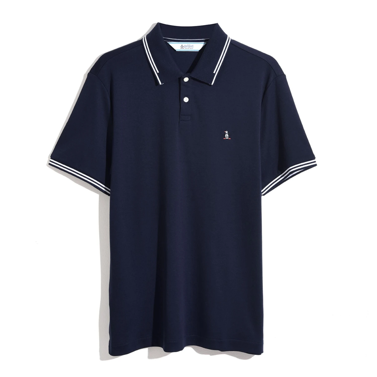 Original Penguin Icons Tipped Polo Shirt In Dark Sapphire(Organic Cotton Tv Pete Polo Blue Opkf3808gp 413) 7 Original Penguin Icons Tipped Polo Shirt In Dark Sapphire(Organic Cotton Tv Pete Polo Blue Opkf3808gp 413) - Image 5