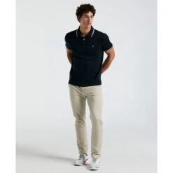 Original Penguin Icons Tipped Polo Shirt In Dark Sapphire(Organic Cotton Tv Pete Polo Blue Opkf3808gp 413) 9 Original Penguin Icons Tipped Polo Shirt In Dark Sapphire(Organic Cotton Tv Pete Polo Blue Opkf3808gp 413) -Original Penguin Shop OPKF3808 413 alt3