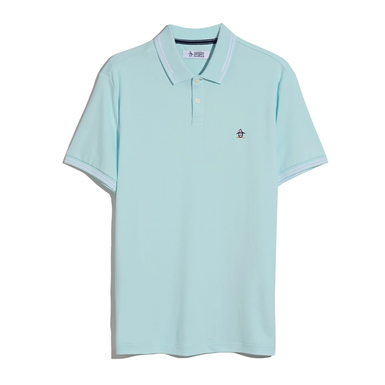 Original Penguin Icons Tipped Polo Shirt In Spa Retreat(Icons Tipped Polo Shirt Blue Opkf3808gp 477) 7 Original Penguin Icons Tipped Polo Shirt In Spa Retreat(Icons Tipped Polo Shirt Blue Opkf3808gp 477) - Image 5