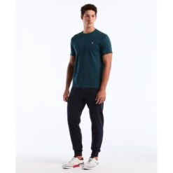 Original Penguin Pin Point Embroidered Logo T-Shirt In Reflecting Pond(Pin Point Embroidered Logo T Shirt Green Opkf5903gp 470) -Original Penguin Shop OPKF5903 470 alt3