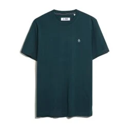 Original Penguin Pin Point Embroidered Logo T-Shirt In Reflecting Pond(Pin Point Embroidered Logo T Shirt Green Opkf5903gp 470) -Original Penguin Shop OPKF5903 470 alt5