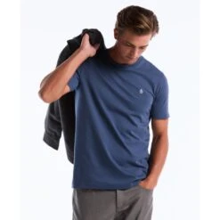 Original Penguin Pin Point Embroidered Logo T-Shirt In Sargasso Sea(Pin Point Embroidered Logo T Shirt Blue Opkf5903gp 485) -Original Penguin Shop OPKF5903 485 alt5