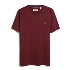 Original Penguin Pin Point Embroidered Logo T-Shirt In Cabernet(Pin Point Embroidered Logo T Shirt Red Opkf5903gp 605) 15 Original Penguin Pin Point Embroidered Logo T-Shirt In Cabernet(Pin Point Embroidered Logo T Shirt Red Opkf5903gp 605) -Original Penguin Shop OPKF5903 605 alt6