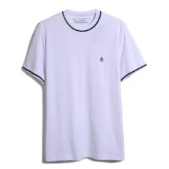 Original Penguin Icons Pique T-Shirt In Bright White(Organic Cotton Pique Tee White Opkm3503gp 118) -Original Penguin Shop OPKM3503 118
