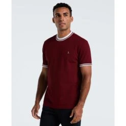 Original Penguin Icons Pique T-Shirt In Cabernet(Icons Pique T Shirt Red Opkm3503gp 605)