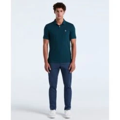 Original Penguin Daddy Pique Polo Shirt In Reflecting Pond(Daddy Pique Polo Shirt Blue Opksb015gp 470) -Original Penguin Shop OPKSB015 470 alt3