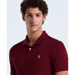 Original Penguin Daddy Pique Polo Shirt In Cabernet(Daddy Pique Polo Shirt Red Opksb015gp 605) -Original Penguin Shop OPKSB015 605 alt2