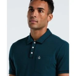 Original Penguin Earl Pique Polo Shirt In Reflecting Pond(Earl Pique Polo Shirt Blue Opksb690gp 470) -Original Penguin Shop OPKSB690 470 alt2