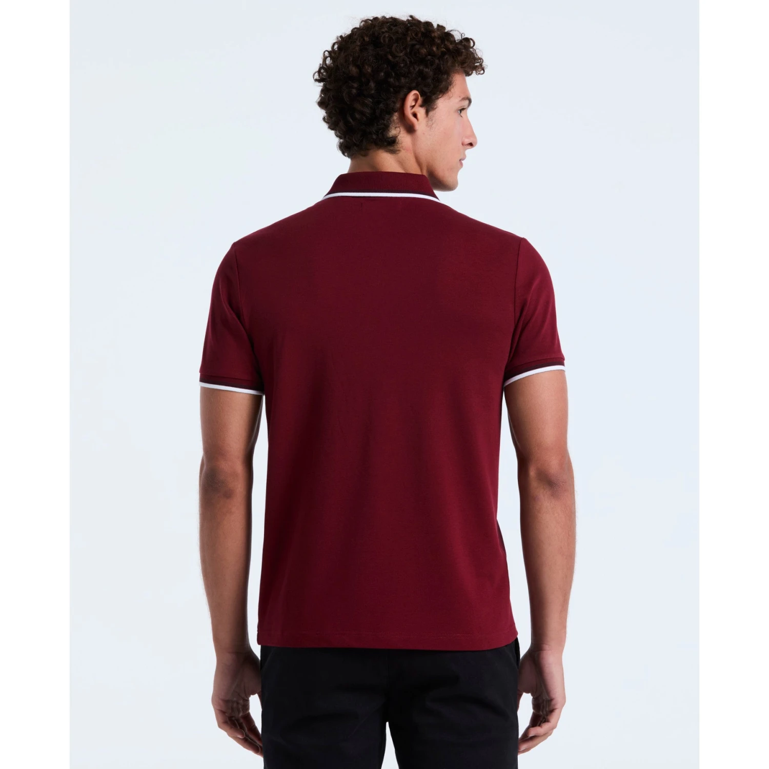 Original Penguin Pique Sticker Pete Tipped Polo Shirt In Cabernet(Pique Sticker Pete Tipped Polo Shirt Red Opksb720gp 605) 4 Original Penguin Pique Sticker Pete Tipped Polo Shirt In Cabernet(Pique Sticker Pete Tipped Polo Shirt Red Opksb720gp 605) - Image 2