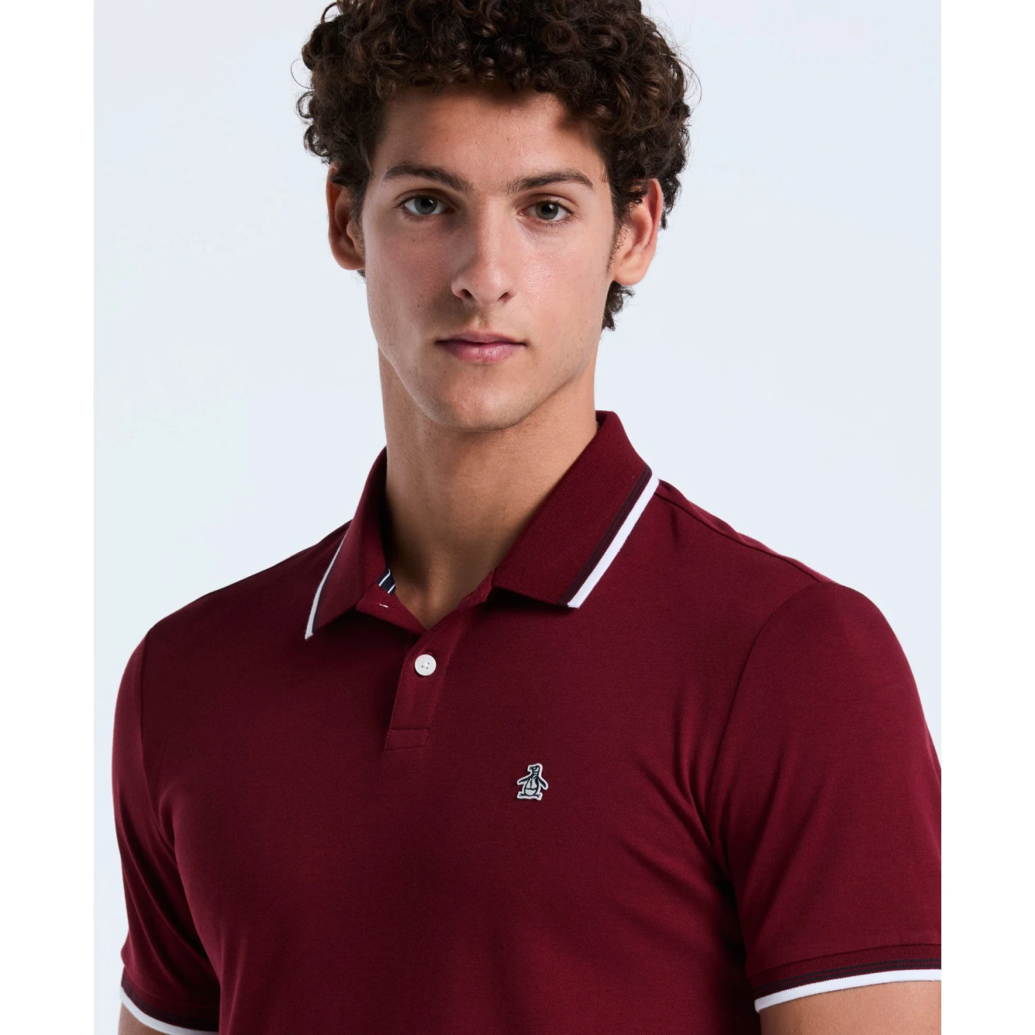 Original Penguin Pique Sticker Pete Tipped Polo Shirt In Cabernet(Pique Sticker Pete Tipped Polo Shirt Red Opksb720gp 605) 5 Original Penguin Pique Sticker Pete Tipped Polo Shirt In Cabernet(Pique Sticker Pete Tipped Polo Shirt Red Opksb720gp 605) - Image 3