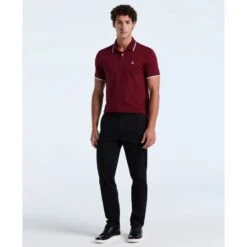 Original Penguin Pique Sticker Pete Tipped Polo Shirt In Cabernet(Pique Sticker Pete Tipped Polo Shirt Red Opksb720gp 605) 10 Original Penguin Pique Sticker Pete Tipped Polo Shirt In Cabernet(Pique Sticker Pete Tipped Polo Shirt Red Opksb720gp 605) -Original Penguin Shop OPKSB720 605 alt3