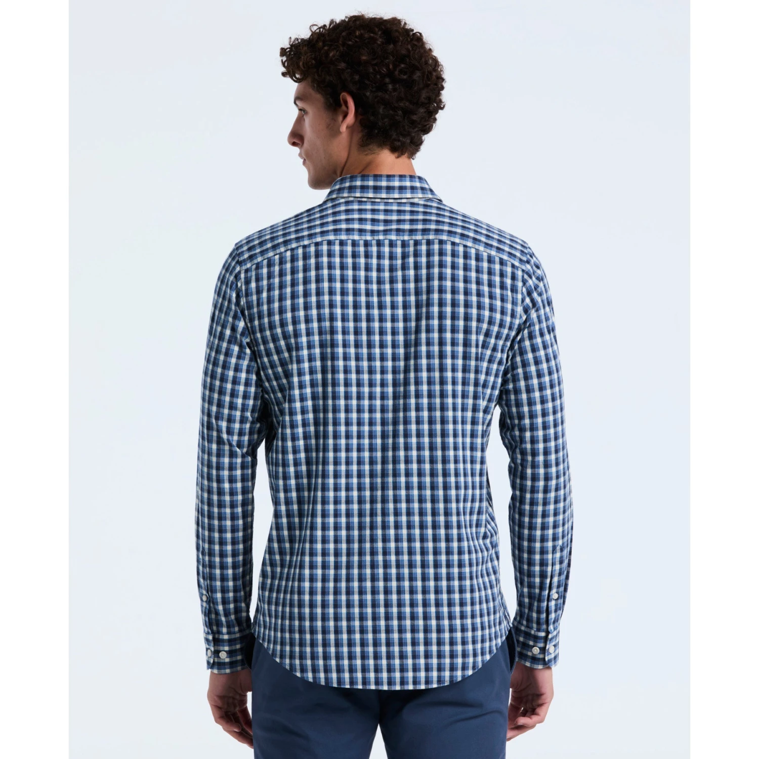 Original Penguin Twill Check Shirt In Copen Blue(Twill Check Shirt Blue Opwf2501gp 443) 4 Original Penguin Twill Check Shirt In Copen Blue(Twill Check Shirt Blue Opwf2501gp 443) - Image 2