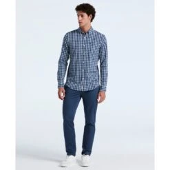 Original Penguin Twill Check Shirt In Copen Blue(Twill Check Shirt Blue Opwf2501gp 443) 10 Original Penguin Twill Check Shirt In Copen Blue(Twill Check Shirt Blue Opwf2501gp 443) -Original Penguin Shop OPWF2501 443 alt3