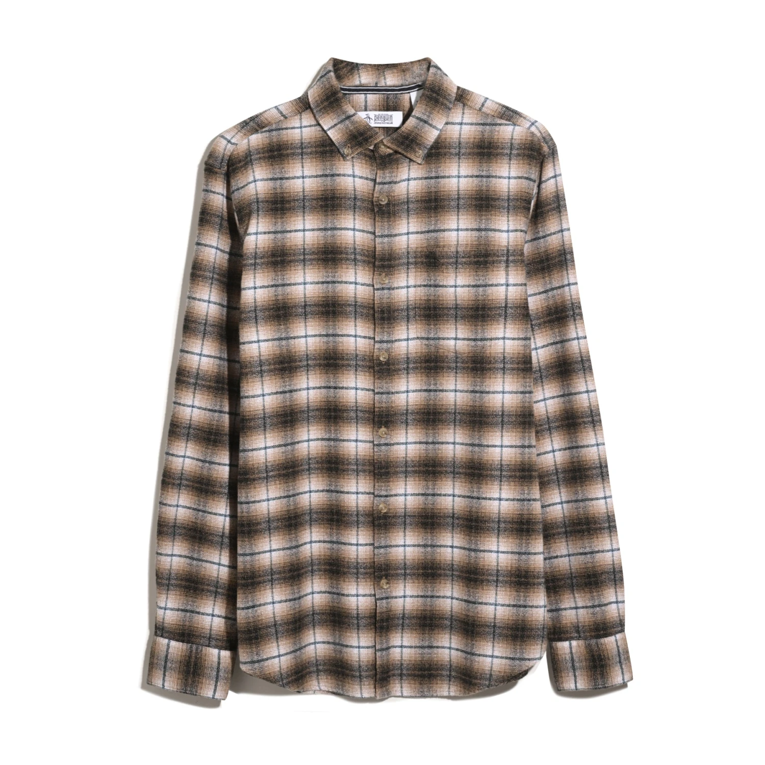 Original Penguin Plaid Flannel Shirt In Tigers Eye(Plaid Flannel Shirt Brown Opwf2517gp 218) 7 Original Penguin Plaid Flannel Shirt In Tigers Eye(Plaid Flannel Shirt Brown Opwf2517gp 218) - Image 5