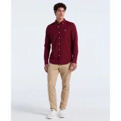 Original Penguin Oxford Shirt In Cabernet(Oxford Shirt Red Opwsb035gp 605) -Original Penguin Shop OPWSB035 605 alt3