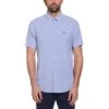 Original Penguin Oxford Stretch Short Sleeve Shirt In Amparo Blue(Ecovero Oxford Stretch Shirt Blue Opwb0037gp 424) -Original Penguin Shop a3ru9yeygy9uxamqxwmx