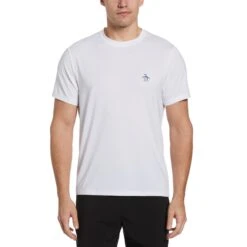 Original Penguin Performance Tennis T-Shirt In Bright White(Crew Neck Short Sleeve Tennis T Shirt Bright White Ogksb0n5gg 118)