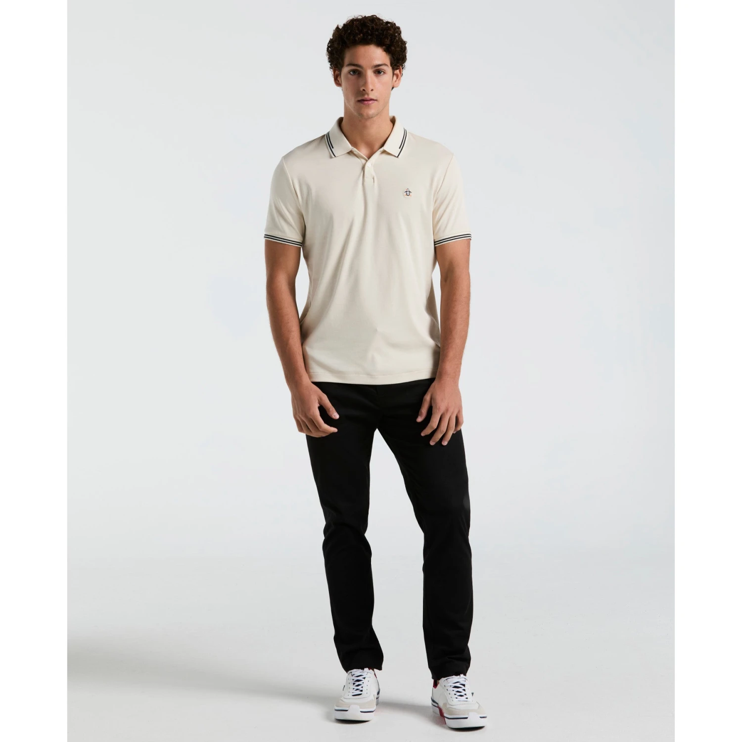 Original Penguin Icons Tipped Polo Shirt In Birch(Organic Cotton Tv Pete Short Sleeve Polo Shirt Beige Opkf3808gp 252) 6 Original Penguin Icons Tipped Polo Shirt In Birch(Organic Cotton Tv Pete Short Sleeve Polo Shirt Beige Opkf3808gp 252) - Image 4