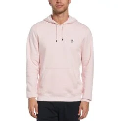 Original Penguin Sticker Pete Pullover Fleece Hoodie In Parfait Pink(Sticker Pete Pullover Fleece Hoodie Pink Opks5711gp 673)