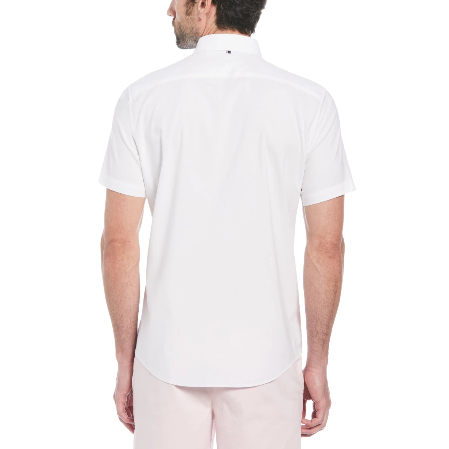 Original Penguin Oxford Stretch Short Sleeve Shirt In Bright White(Ecovero Oxford Stretch Shirt White Opwb0037gp 118) 4 Original Penguin Oxford Stretch Short Sleeve Shirt In Bright White(Ecovero Oxford Stretch Shirt White Opwb0037gp 118) - Image 2