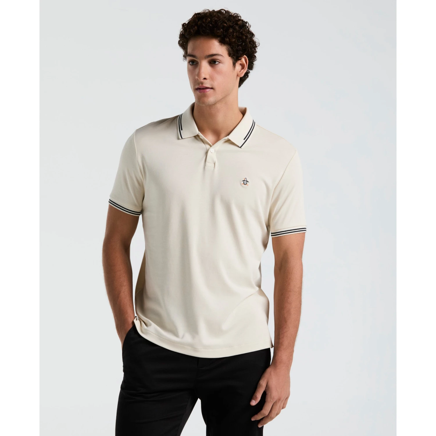Original Penguin Icons Tipped Polo Shirt In Birch(Organic Cotton Tv Pete Short Sleeve Polo Shirt Beige Opkf3808gp 252) 3 Original Penguin Icons Tipped Polo Shirt In Birch(Organic Cotton Tv Pete Short Sleeve Polo Shirt Beige Opkf3808gp 252)