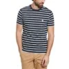 Original Penguin Breton Striped T-Shirt In Dark Sapphire(Sticker Pete Breton T Shirt Blue Opks3720gp 413) -Original Penguin Shop lmrmx6nbejvrq6rla2jj