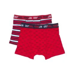 Original Penguin 2 Pack Penguin Print & Striped Underwear In Red(2 Pack Penguin Print Striped Underwear Red Mxpe867gp 002)