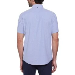 Original Penguin Oxford Stretch Short Sleeve Shirt In Amparo Blue(Ecovero Oxford Stretch Shirt Blue Opwb0037gp 424) -Original Penguin Shop n7jgqt5xbze7xhuchpel