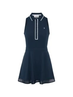 Original Penguin Women's Veronica Sleeveless Dress In Black Iris(Veronica Golf Dress With Shorts Blue Ogdse054gg 417) -Original Penguin Shop ogdse054 417 alt7 scaled 1