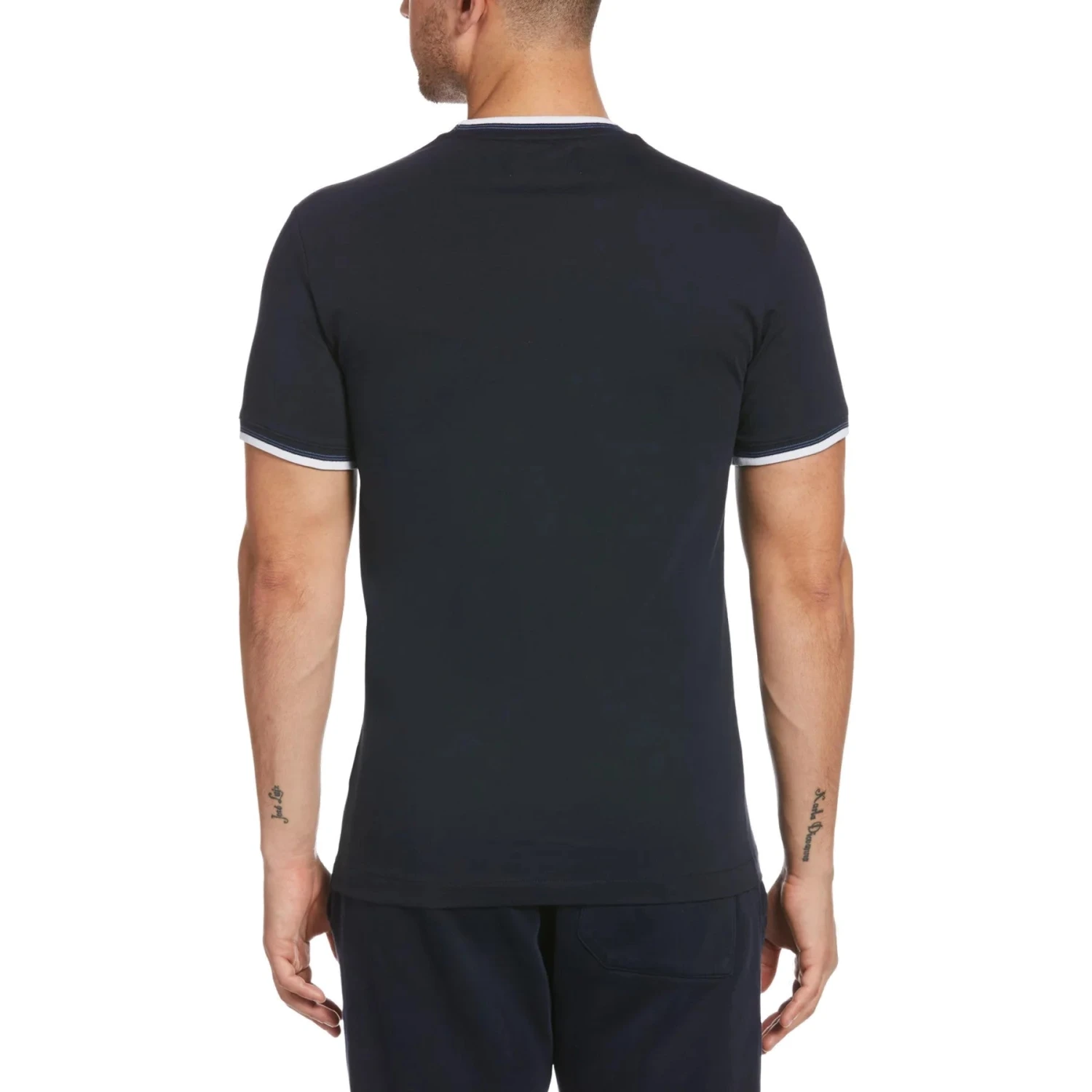 Original Penguin Sticker Pete Tipped Ringer Organic Cotton T-Shirt In Dark Sapphire(Stcker Pete Tipped Ringer Organic Cotton T Shirt Blue Opkb0718gp 413) 4 Original Penguin Sticker Pete Tipped Ringer Organic Cotton T-Shirt In Dark Sapphire(Stcker Pete Tipped Ringer Organic Cotton T Shirt Blue Opkb0718gp 413) - Image 2