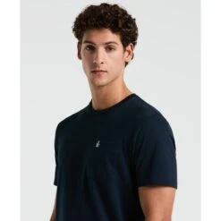 Original Penguin Supima Sticker Pete Pocket T-Shirt In Dark Sapphire(Supima Sticker Pete Pocket T Shirt Blue Opkb2111gp 413) -Original Penguin Shop opkb2111 413 alt2