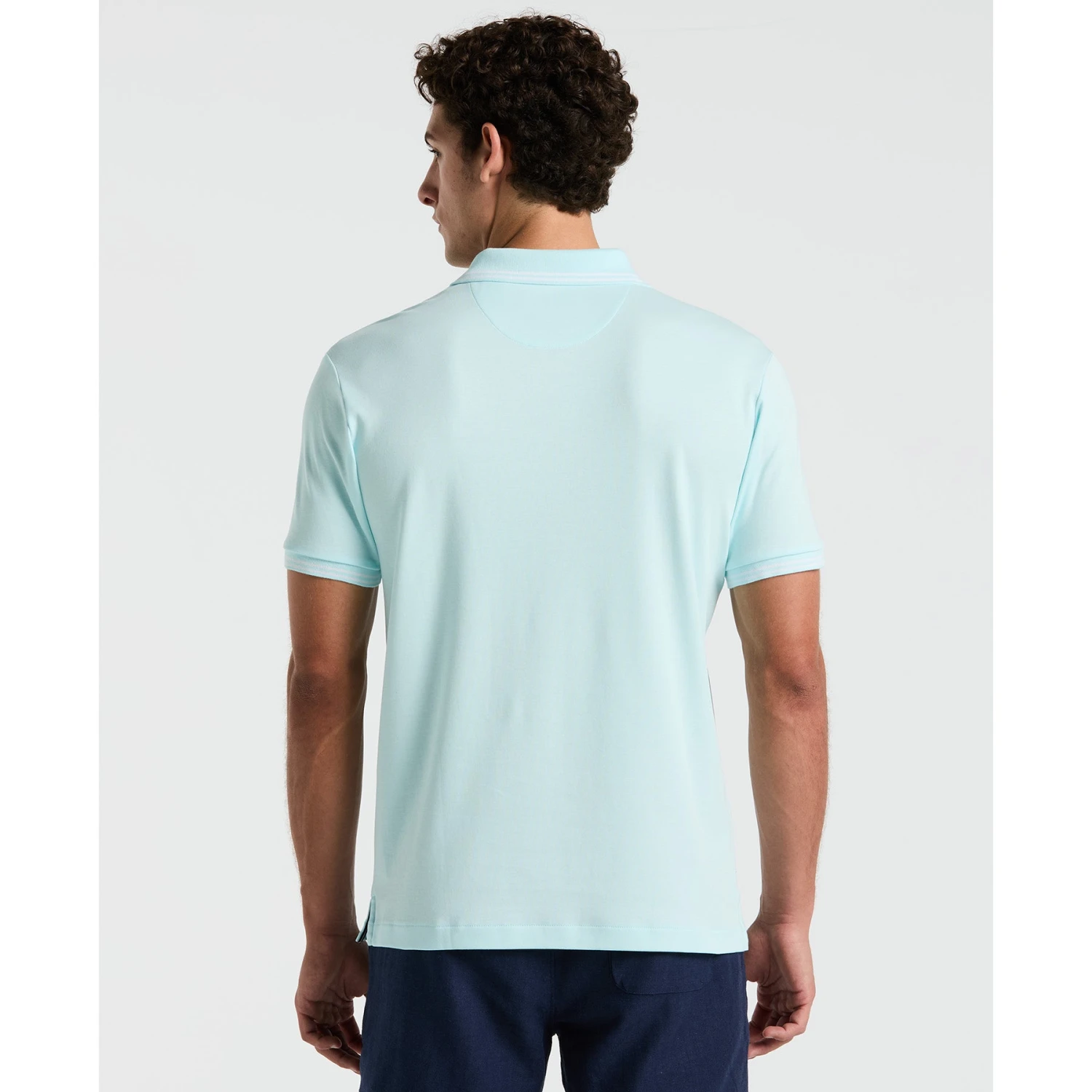Original Penguin Icons Tipped Polo Shirt In Spa Retreat(Icons Tipped Polo Shirt Blue Opkf3808gp 477) 4 Original Penguin Icons Tipped Polo Shirt In Spa Retreat(Icons Tipped Polo Shirt Blue Opkf3808gp 477) - Image 2
