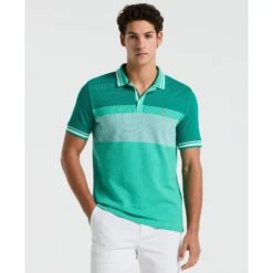 Original Penguin Tri-Colour Polo Shirt In Aqua Green(Tri Colour Polo Shirt Green Opkm2520gp 386)