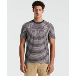 Original Penguin Pride Jaquard Stripe T-Shirt In Sargasso Sea(Pride Jaquard Stripe T Shirt Blue Opkm2529gp 485)