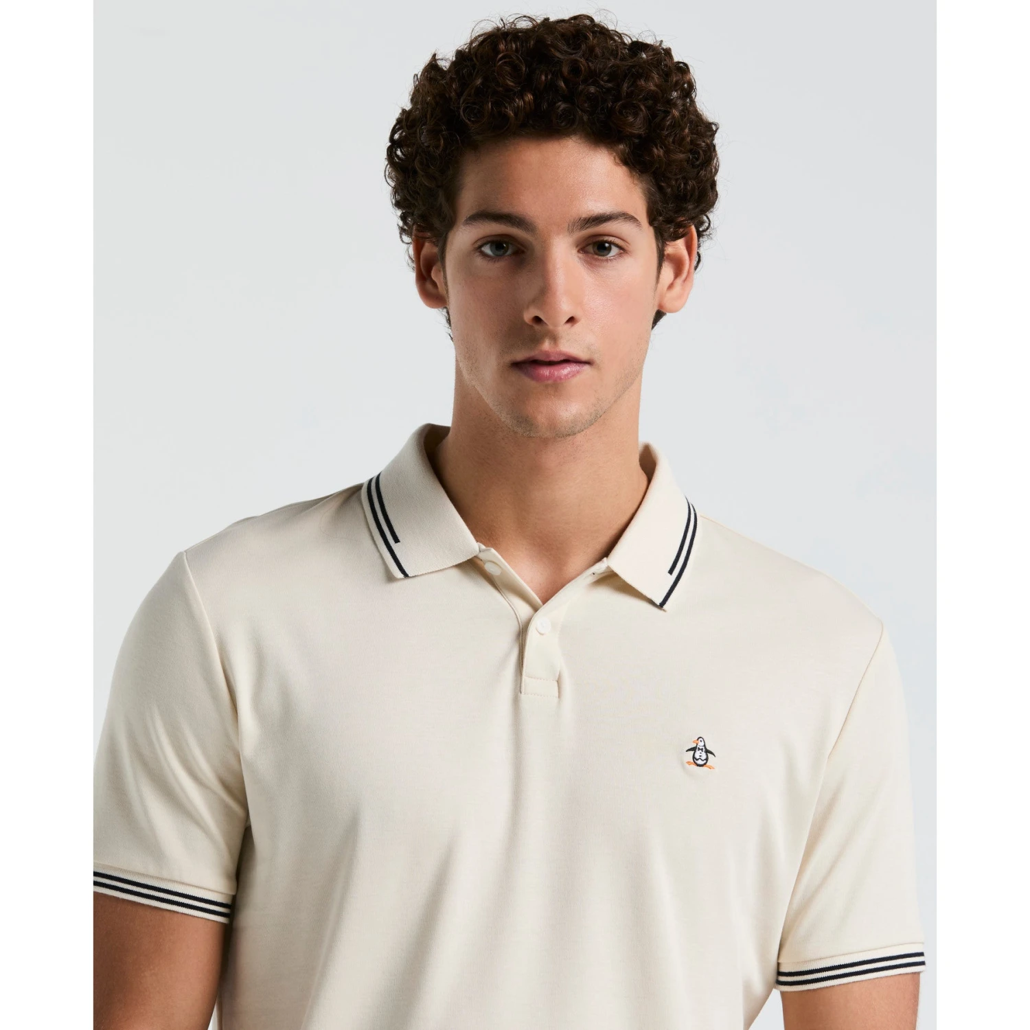 Original Penguin Icons Tipped Polo Shirt In Birch(Organic Cotton Tv Pete Short Sleeve Polo Shirt Beige Opkf3808gp 252) 5 Original Penguin Icons Tipped Polo Shirt In Birch(Organic Cotton Tv Pete Short Sleeve Polo Shirt Beige Opkf3808gp 252) - Image 3