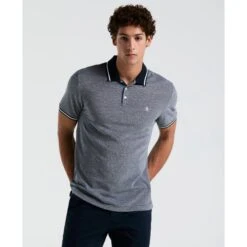 Original Penguin Birdseye Pique Tipped Polo Shirt In Dark Sapphire(Birdseye Pique Tipped Polo Shirt Blue Ockb0510gp 413)