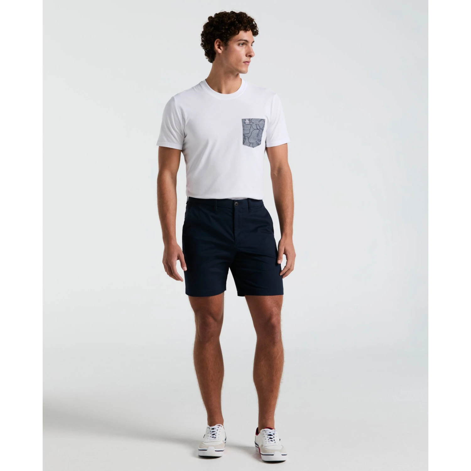 Original Penguin Chino Shorts In Dark Sapphire(Core Chino Short Blue Ophb0023gp 413)