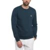 Original Penguin Sticker Pete Fleece Crew Neck Sweatshirt In Blue Wing Teal(Sticker Pete Fleece Crew Neck Sweatshirt Blue Opks5712gp 415) -Original Penguin Shop sweatshirt 1