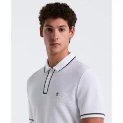 Original Penguin Icons Bentley Mesh Polo Shirt In Bright White(Organic Cotton Bentley Mesh Polo White Opkm3500gp 118) -Original Penguin Shop umzzllzlzp2jyqtnscz0