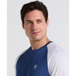 Original Penguin Blocked Performance Tennis T-Shirt In True Navy(Blocked Performance Tennis T Shirt Blue O1ksf015gg 416) -Original Penguin Shop vy9kkxs9dqagqcac0c5z